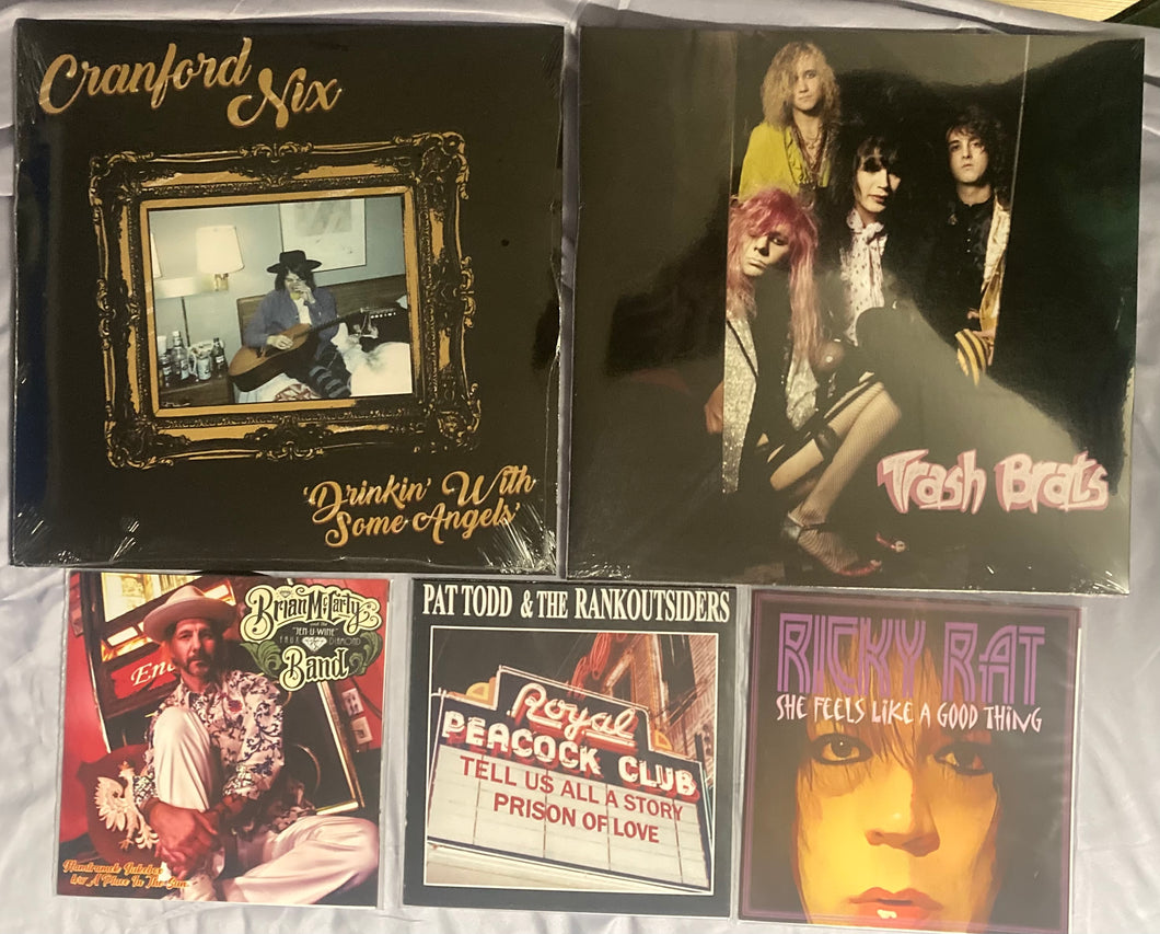 I-94 Black vinyl bundle: Cranford Nix and Trash Brats LPs, The Right Here, Pat Todd & the Rankoutsiders, Brian McCarty, Ricky Rat 7